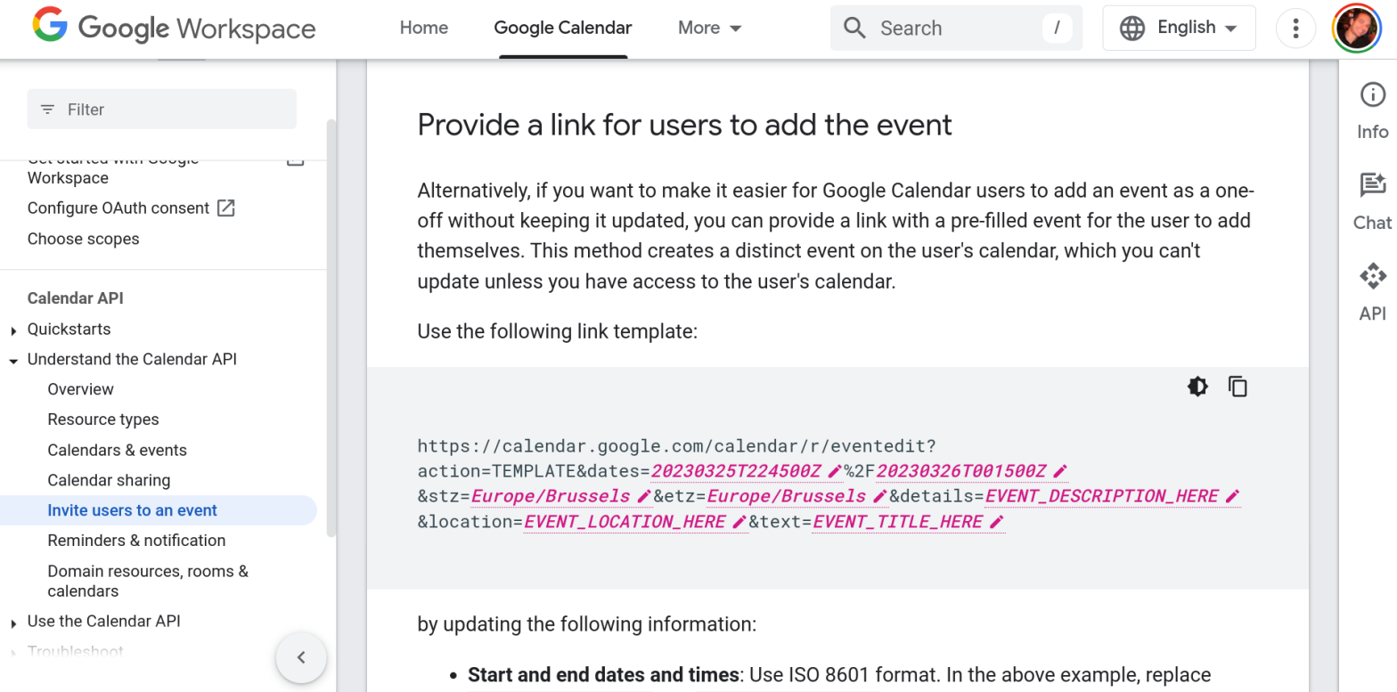Add to Google Calendar Link Generator